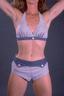 Zipper culotte 1950s bikini